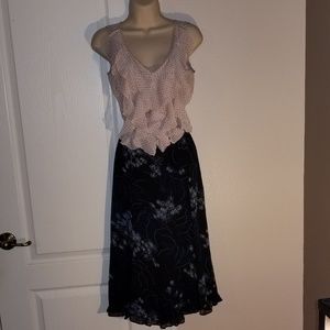 LAST CHANCE SALE 04/30! Sag Harbor Black Lined Midi Skirt